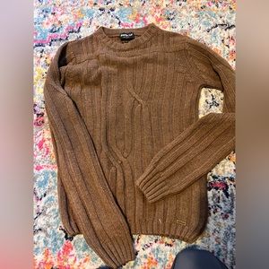 Barbour Brown Cable Knit Sweater